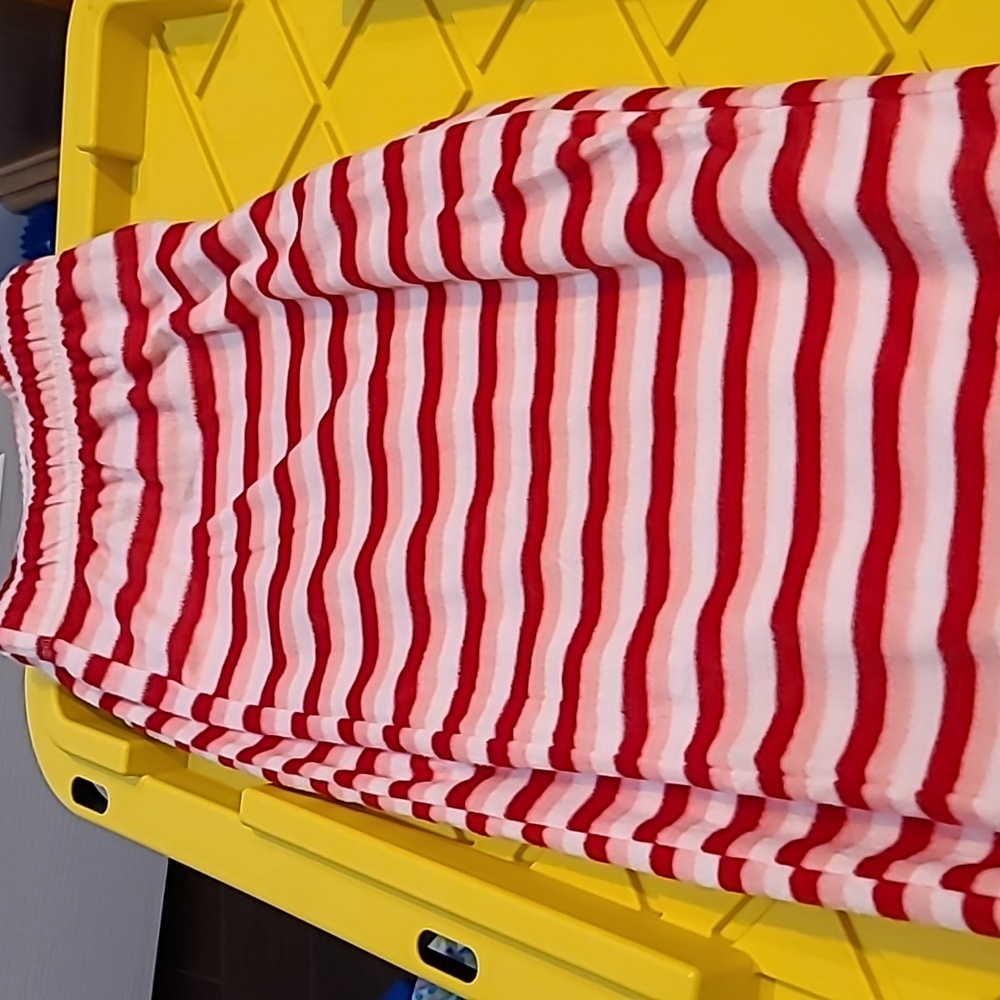 Xl red, pink, white stripped pj pants